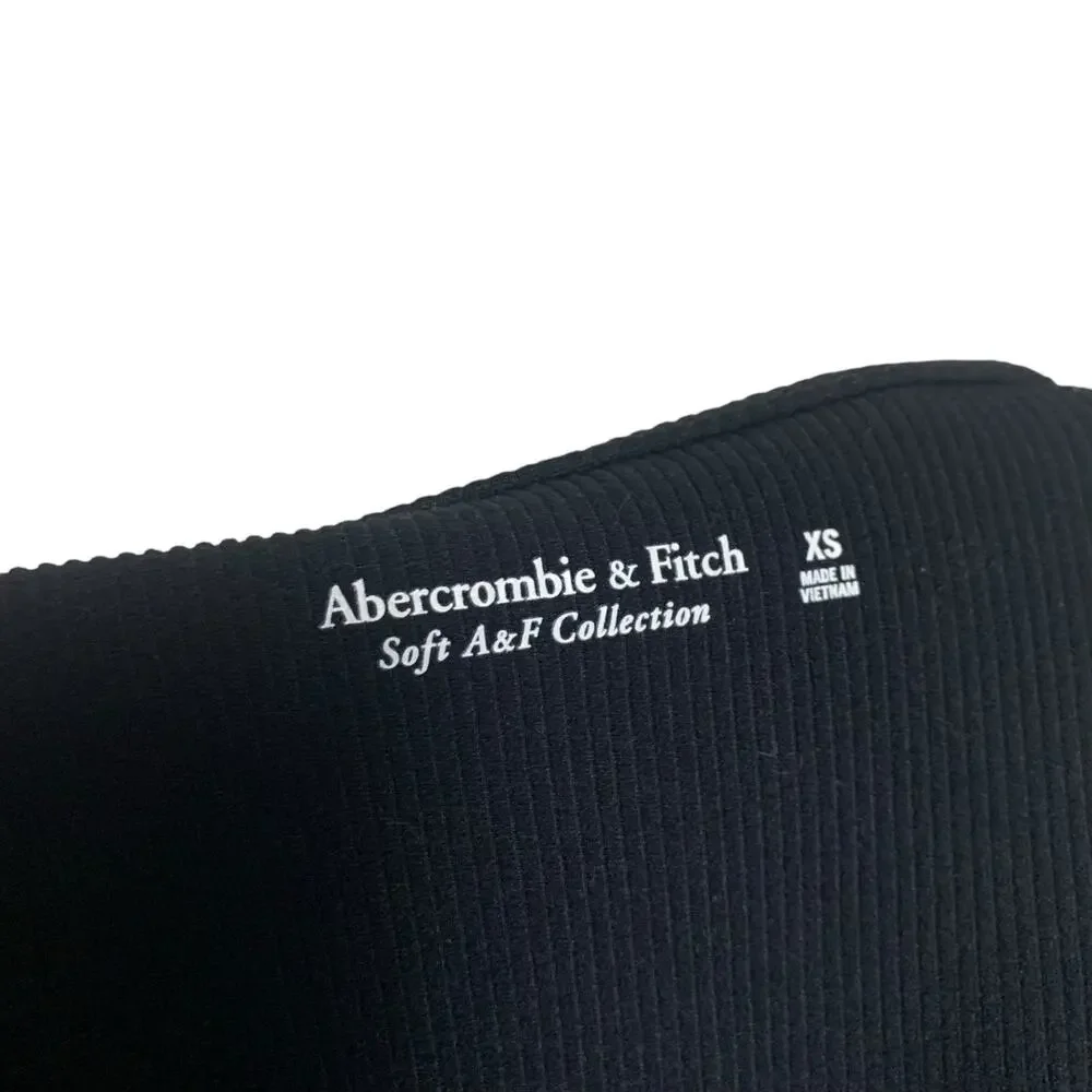 Abercrombie & Fitch Soft A&F Collection Ribbed Wrap Cropped Shirt Womens Size XS - Picture 4 of 6